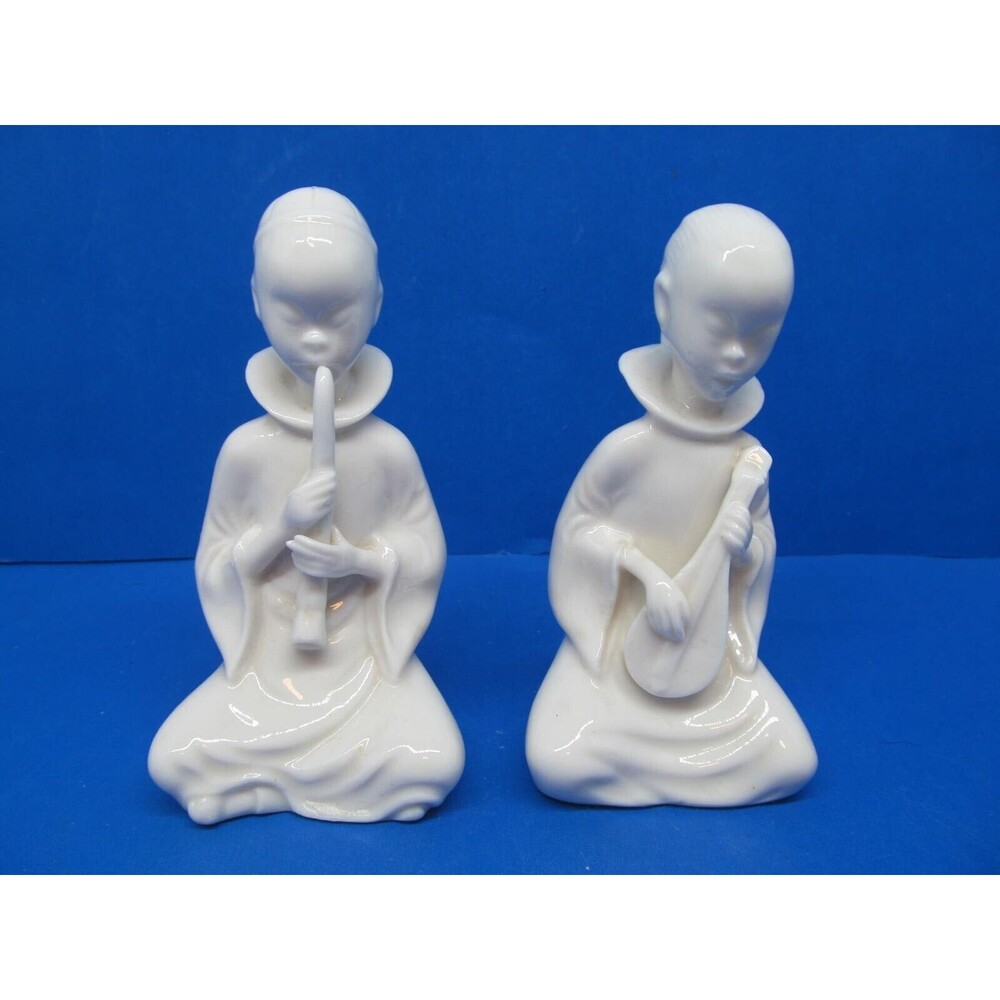Ardalt Verithin Lenwile Fine China Figurines Japan Pair Of Oriental Musicians